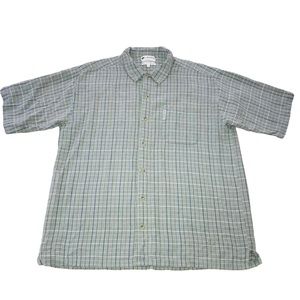 Columbia Sportswear Gray Blue Plaid Button Down Shirt - Men’s XL